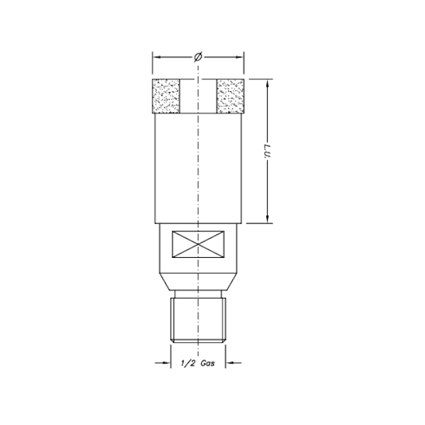 SC02005 SEGMENTED Ø35  -  H70 ½" Gas