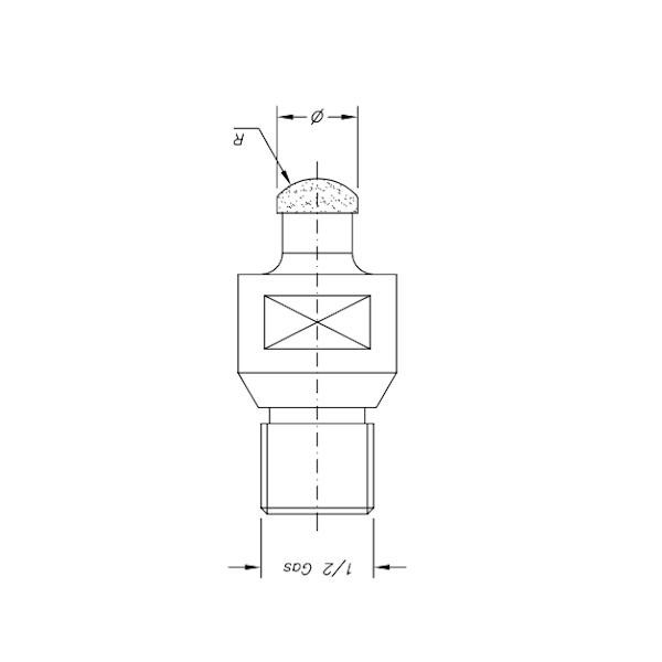 SC04016 GROOVING BIT Ø15 r10 - SINTERED ½" Gas - Position 3