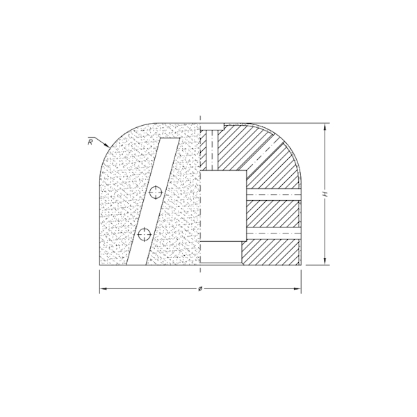 SC05003 ELECTROPLATED #30/40 - Ø85 - H60 - R25mm Bore 35 - Position 1