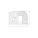 SC05003 ELECTROPLATED #30/40 - Ø85 - H60 - R25mm Bore 35 - Position 1