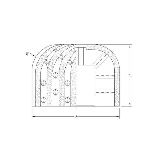 SC05005 SINTERED Ø85 - H60 - R25mm Bore 35 - Position 1