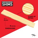 Nelson Wood Shims 8" 120 pcs/box