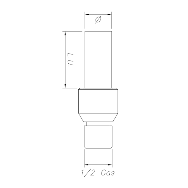 SC01005 GOLD LINE UNIVERSAL H25 - Ø23 ½" Gas