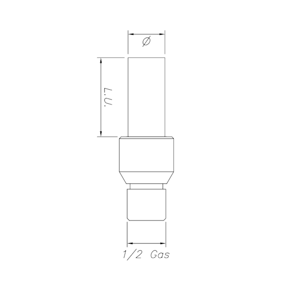 SCS01006 SHS RED LINE UNIVERSAL H35 ½" Gas