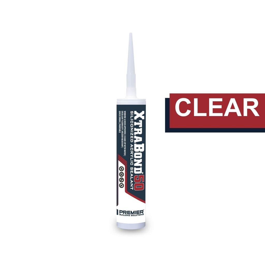 XtraBond50 Siliconized Acrylic Sealant - Clear