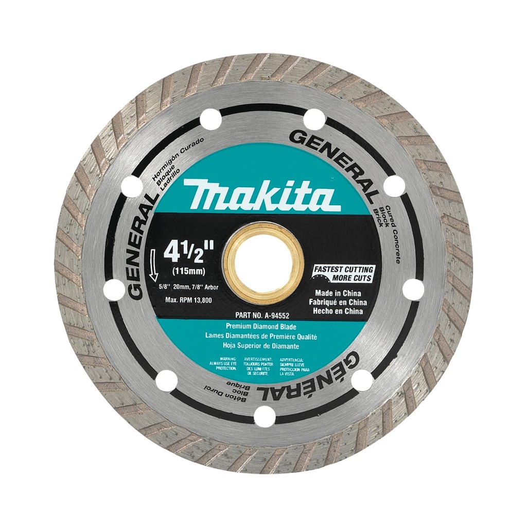 MAKITA A-94552 4-1/2" Turbo Diamond Blade for General Purpose