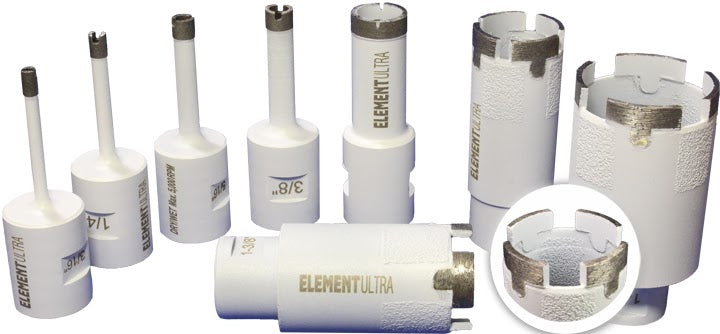 Element-Ultra Dry/Wet Thin-Wall Core Bit (25mm) 1" x 5/8"-11 White
