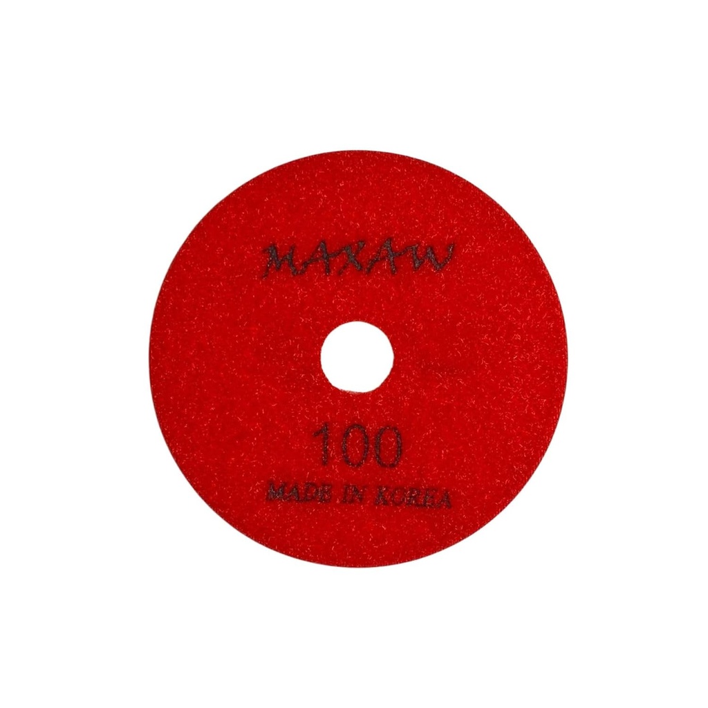 4" MAXAW Polishing Pad for Engineered Stone Premium Quality, #100