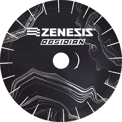 ZENESIS Obsidian Bridge Saw Blade - Advanced Patterned -16" - 25mm Segments - 50/60 Arbor