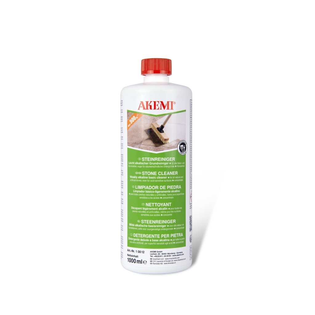 Akemi Stone Cleaner - Water-Based Alkaline Cleaning Concentrate (1 L, Highly Concentrated, Foodsafe)