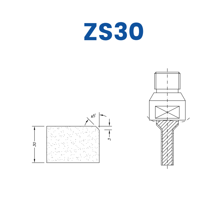 SC22755 LINE 10 30mm Signle Chamfer Polished Face Down Profile ZS30 Pfd Position 2 Zenith Standard Kit (all materials)