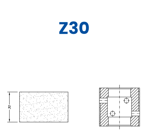 SC48034 30mm Flat Edge Line 40 - (Bore 22 Fitting) Profile Z30 Position 2 Electroplated Electroplated Kit (soft materials, marble)