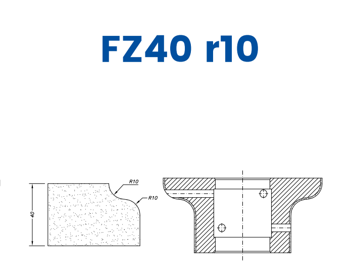 SCE63174 40mm Modified Ogee Flat Line 60 - (Bore 35 Fitting) Profile FZ40 r10 EHS Position 3 EHS Kit (all materials, high speed)