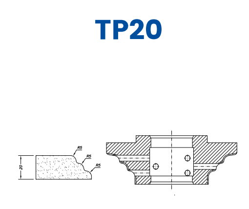 SC6X029 20mm Triple Pencil (Waterfall) Line 60 - (Bore 35 Fitting) Profile TP20 XtraFine Position 3X Standard Kit (all materials)