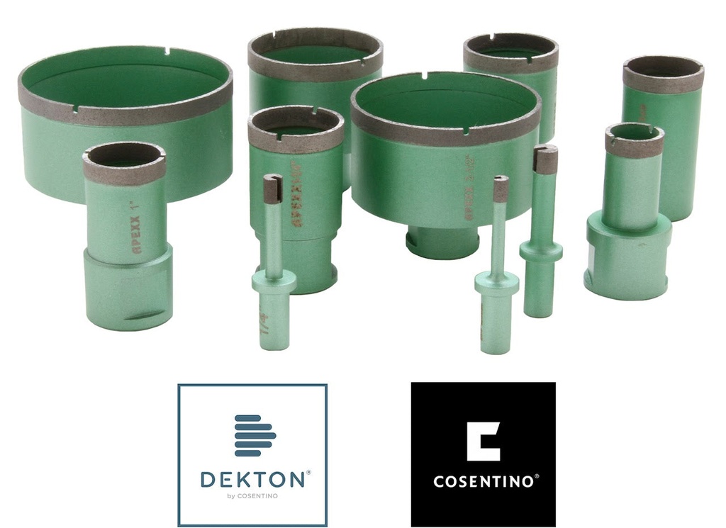 APEXX  Green Porcelain UCS Core Bit 3" x 5/8"-11 - Approved by Cosentino for Dekton