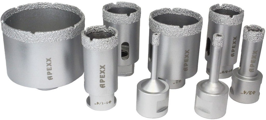 APEXX Brazed Marble/Porcelain Core Bit 1/4" x 5/8"-11