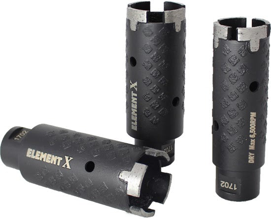 ELEMENT-X Dry Core Bit 1-1/2" x 5/8"-11 (T-segments, w/ Side Protection)