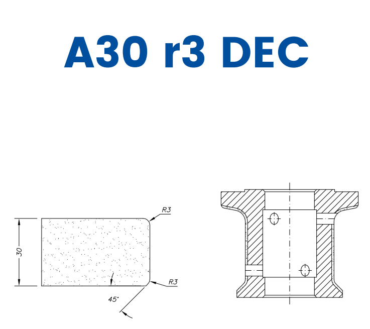 Marmo Elettromeccanica SC45D239 30mm r3 Eased Edge DEC Line 40 - (Bore 22 Fitting) Profile A30 r3 DEC Longlife+ Position 5 EHS Kit (all materials, high speed)