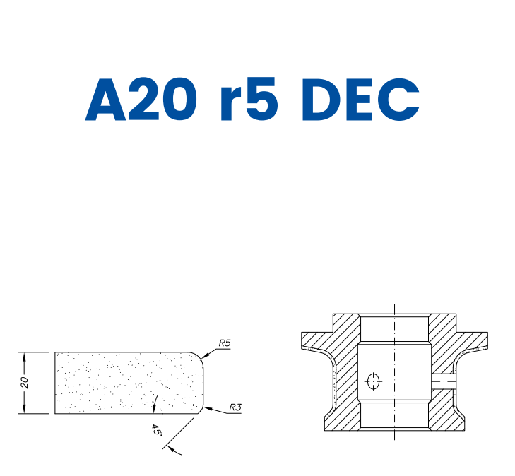 Marmo Elettromeccanica SC46D523 20mm r5 Eased Edge DEC Line 40 - (Bore 22 Fitting) Profile A20 r5 DEC Longlife+ Position 6 EHS Kit (all materials, high speed)