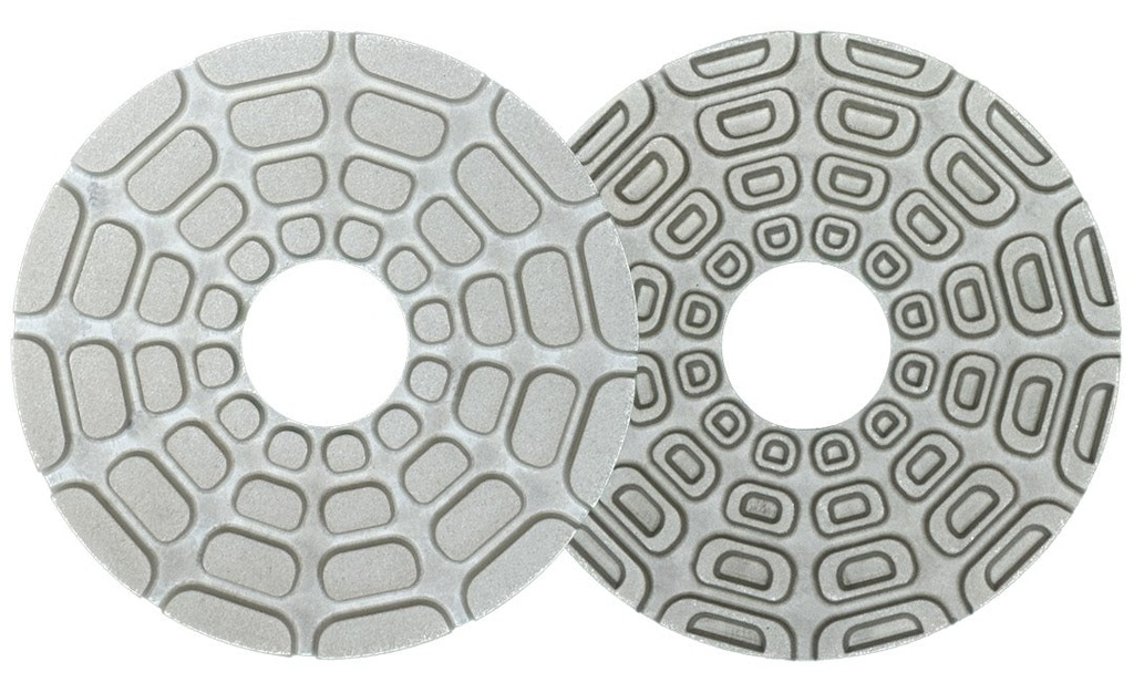 APEXX ELLIPSE Velcro-Back In-Line Polishing Wheel 5" x 5mm x Step-3 , Velcro Color YELLOW