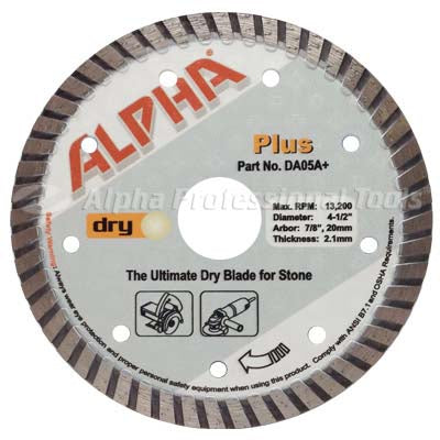 Alpha Professional Tools Plus Dry Diamond Blade 4"