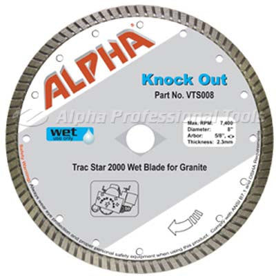 Alpha Professional Tools Knock Out Blade 8"-Trac Star
