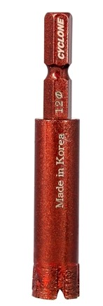 3/16" Cyclone Tile Dry/Wet Non-Core w/ Hexagon Chuck