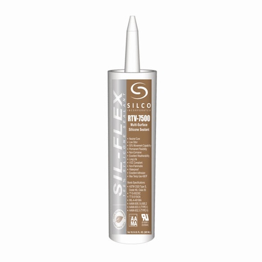 [RTV7500TW] SIL-FLEX  RTV-7500 Industrial/Construction Grade Silicone Sealant - Trans White