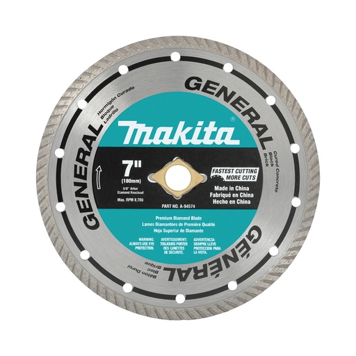 [A-94574] MAKITA A-94574 7" Turbo Diamond Blade for General Purpose