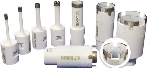 [23701-16013] Element-Ultra Dry/Wet Thin-Wall Core Bit (63mm) 2-1/2" x 5/8"-11 White