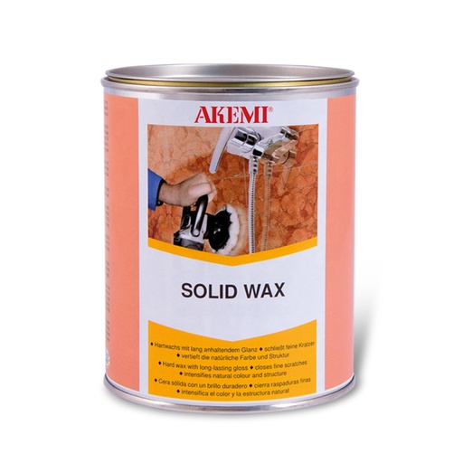 [11908] Akemi Solid Wax Black - Solvent-Based Polishing Agent for Stone (Quart)