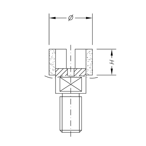 [SC01020] SC01020 INCREMENTAL CROWN WITH EXTENSION Ø20  -  M10 SINTERED M10