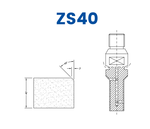 [SCE22044] SCE22044 LINE 20 40mm Single Chamfer Profile ZS40 Pfd Position 2 EHS EHS Kit (all materials, high speed)