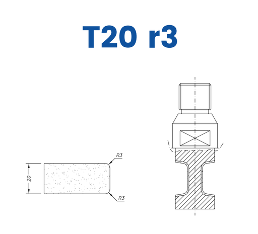 [SC28355] SC28355 LINE 10 20mm Eased Top & Bottom r3 Profile T20 r3 Position 2 Electroplated Electroplated Kit (soft materials, marble)