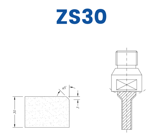 [SC27260] SC27260 LINE 10 30mm Signle Chamfer Profile ZS30 Position 1 Electroplated Electroplated Kit (soft materials, marble)