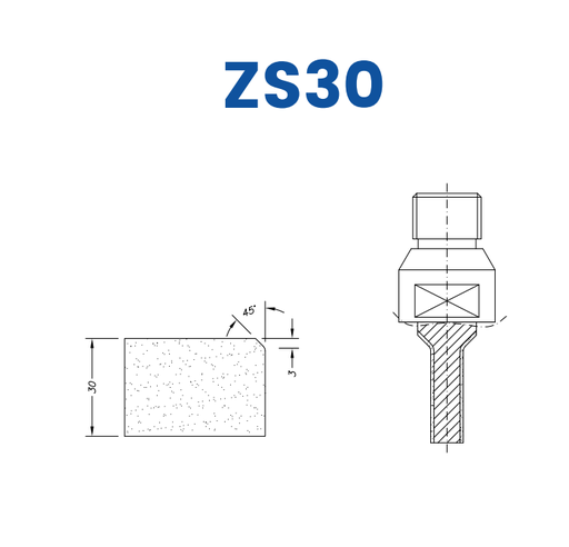 [SC27755] SC27755 LINE 10 30mm Signle Chamfer Polished Face Down Profile ZS30 Pfd Position 1 Electroplated Electroplated Kit (soft materials, marble)
