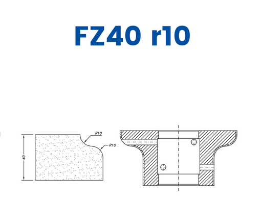 [SCE61174] SCE61174 40mm Modified Ogee Flat Line 60 - (Bore 35 Fitting) Profile FZ40 r10 EHS Position 1 EHS Kit (all materials, high speed)