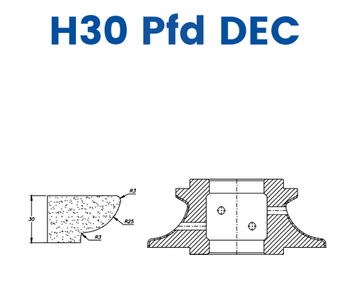 [SCE61191] SCE61191 30mm Closed Dupont Line 60 - (Bore 35 Fitting) Profile H30 PFD DEC EHS Position 1 EHS Kit (all materials, high speed)