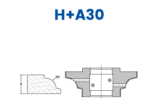 [SCE63060] SCE63060 30mm Stepped Dupont Line 60 - (Bore 35 Fitting) Profile H+A30 EHS Position 3 EHS Kit (all materials, high speed)