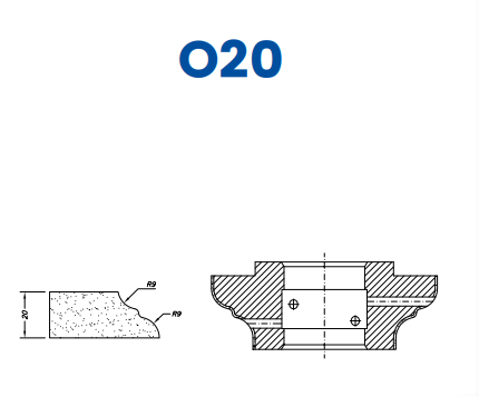 [SC67070] SC67070 20mm Cove Dupont Line 60 - (Bore 35 Fitting) Profile O20 Electroplated Position 1 Electroplated Kit (soft materials, marble)