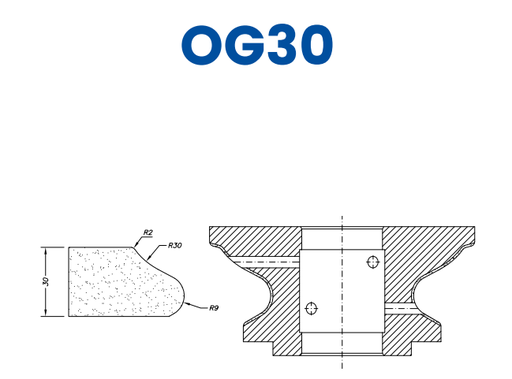 [SC67154] SC67154 30mm Roman Ogee Line 60 - (Bore 35 Fitting) Profile OG30 Electroplated Position 1 Electroplated Kit (soft materials, marble)