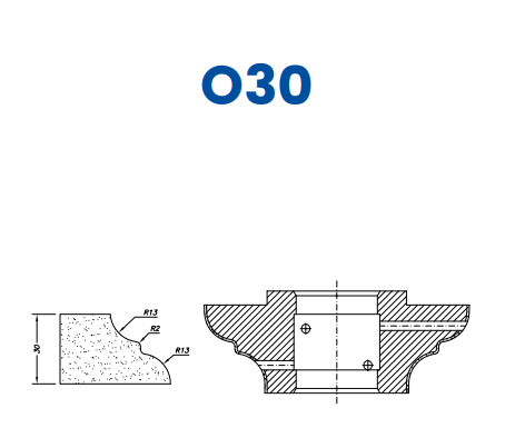 [SC68078] SC68078 30mm Cove Ogee Line 60 - (Bore 35 Fitting) Profile Q30 Electroplated Position 2 Electroplated Kit (soft materials, marble)