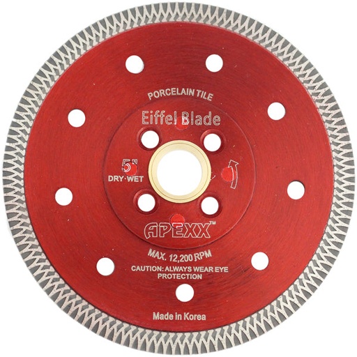 [21036-05004] Apexx EIFFEL Porcelain Blade 6" x 7/8" w/ 4 holes RED (Flat Core)