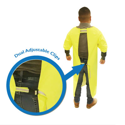 [APRON2LSS] Alpha Waterproof Apron - Long Sleeved - Small 42"L x 41" W (107cm L x 104cm W)
