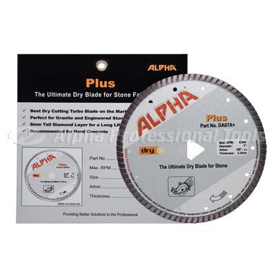 [DA07A+] Alpha Professional Tools Plus Dry Diamond Blade 7"