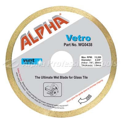 [WG0438] Alpha Professional Tools Vetro Blade 4-3/8"