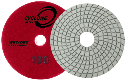 [PDU40100] 4" Cyclone Ultra Wet/Dry Pad 100 Grit