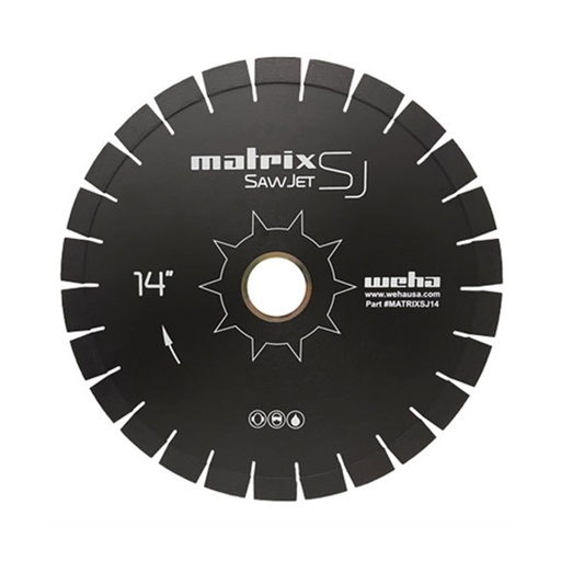 [MATRIXSJ14] Weha USA Matrix SJ SawJet Bridge Saw Blade with 20mm Arbor for Quartz, Quartzite, Granite and Marble