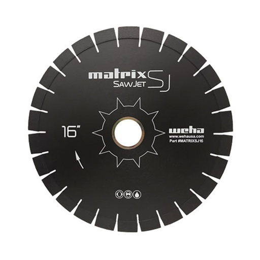 [MATRIXSJ16] Weha USA Matrix SJ SawJet Bridge Saw Blade with 20mm Arbor for Quartz, Quartzite, Granite and Marble